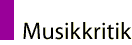 Musikkritik